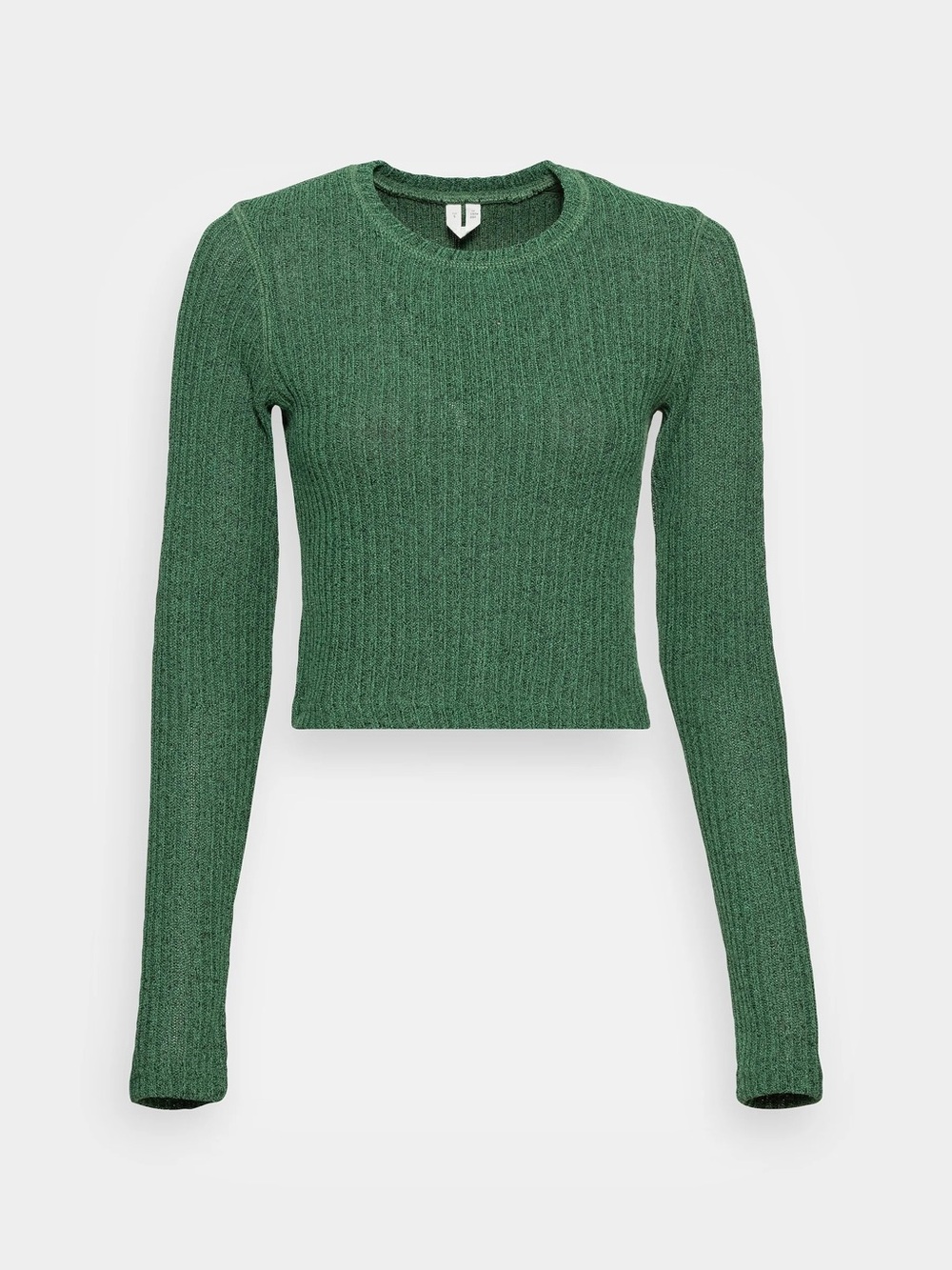 ARKET Green Ribbed Long Sleeve Top